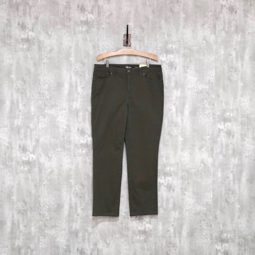 Style & Co High Rise Straight Leg Tummy Control Jeans, 14S